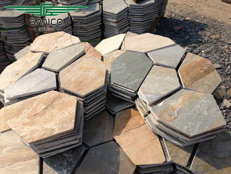 Chinese Multi Color Slate Irregular Flagstones