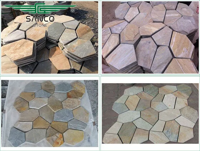 Chinese Multi Color Slate Irregular Flagstones