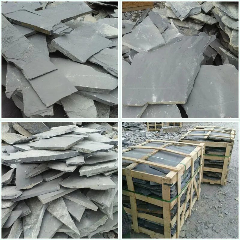 China Black Slate Flagstone Landscaping Stones