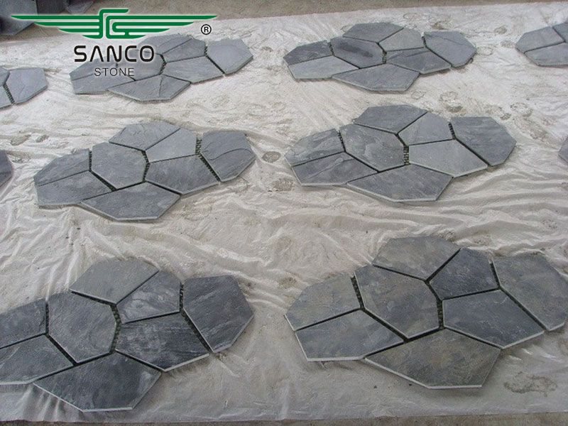 Black Slate Tiles Irregular Flagstone