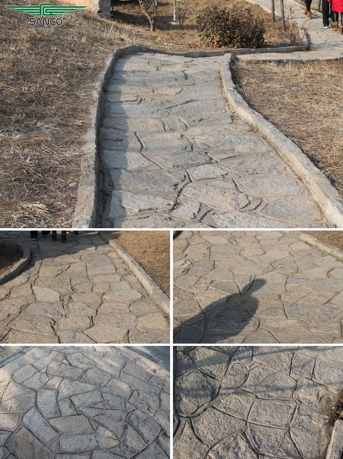 A Path in Park Paved with Natural Limestone