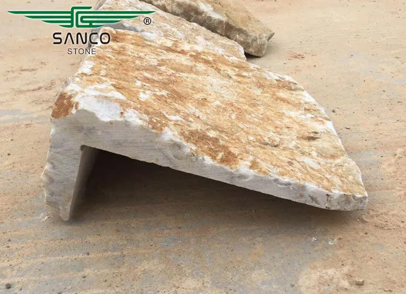 China Yellow Quartzite Loose Ledge Stone