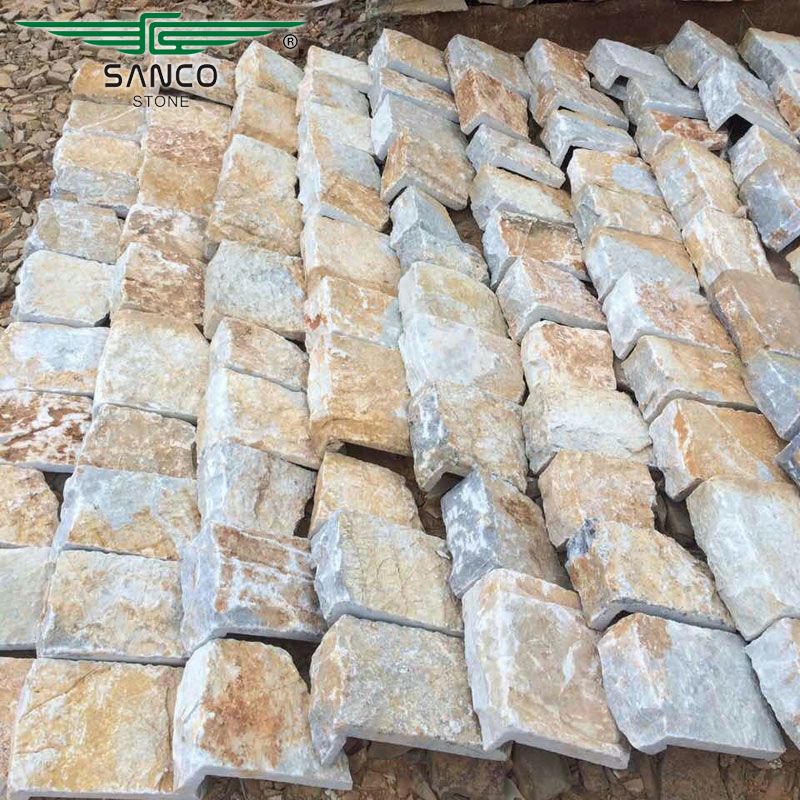 China Yellow Quartzite Loose Ledge Stone