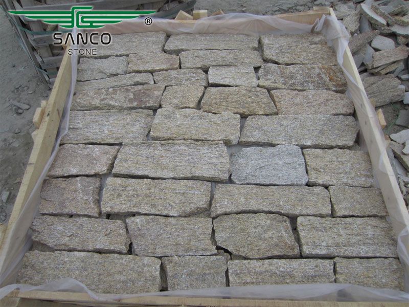 Tiger Skin Yellow Granite Loose Stacked Stone