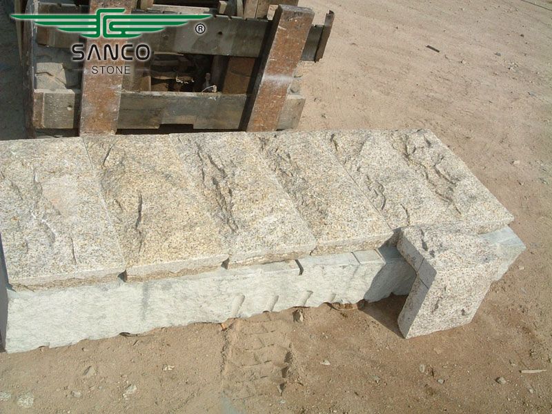 G350 Yellow Granite Mushroom Wall Stone Cladding