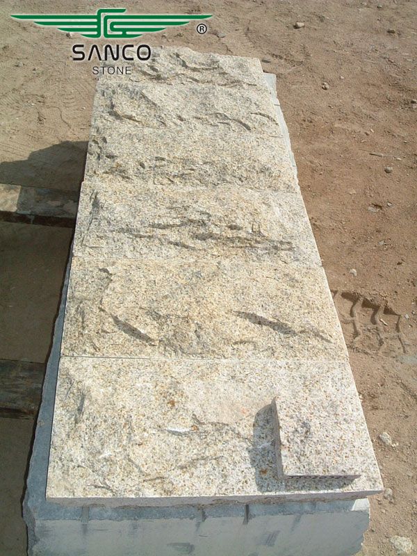 G350 Yellow Granite Mushroom Wall Stone Cladding