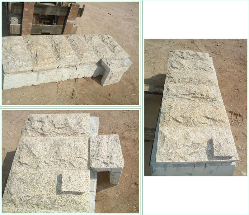 G350 Yellow Granite Mushroom Wall Stone Cladding