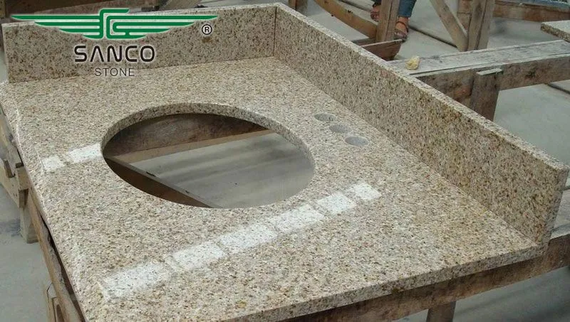 Shandong Yellow Rust Granite Washroom Countertops