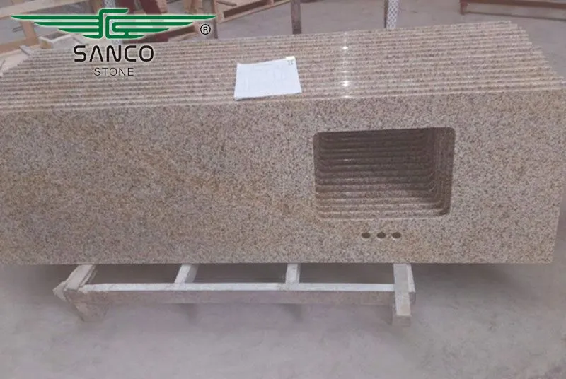 Shandong Yellow Rust Granite Washroom Countertops