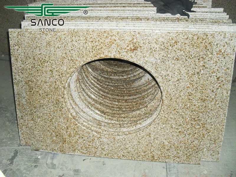 Shandong Yellow Rust Granite Washroom Countertops