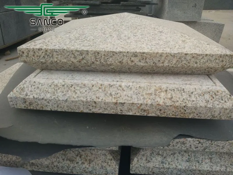 Chinese Yellow Granite Pier Caps Wall Capstone