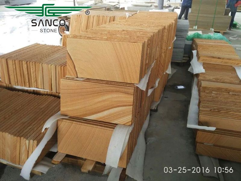 Hot Sale Teak Wood Sandstone Wall Cladding