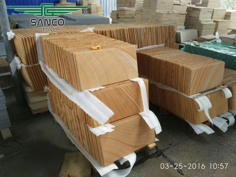 Hot Sale Teak Wood Sandstone Wall Cladding