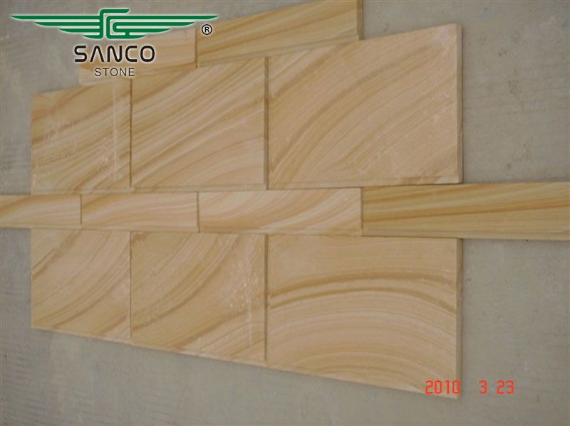 Hot Sale Teak Wood Sandstone Wall Cladding