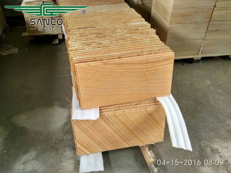 Hot Sale Teak Wood Sandstone Wall Cladding