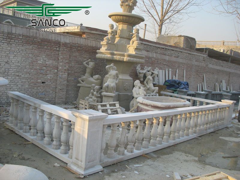 White Marble Handrails and Railings, Balustrades