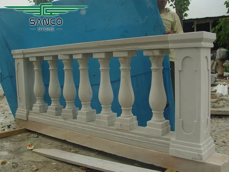 White Marble Handrails and Railings, Balustrades