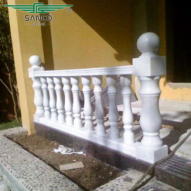 High Quality Indoor White Marble Railings