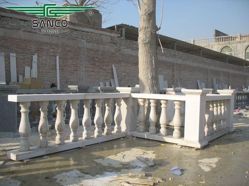 White Marble Handrails and Railings, Balustrades