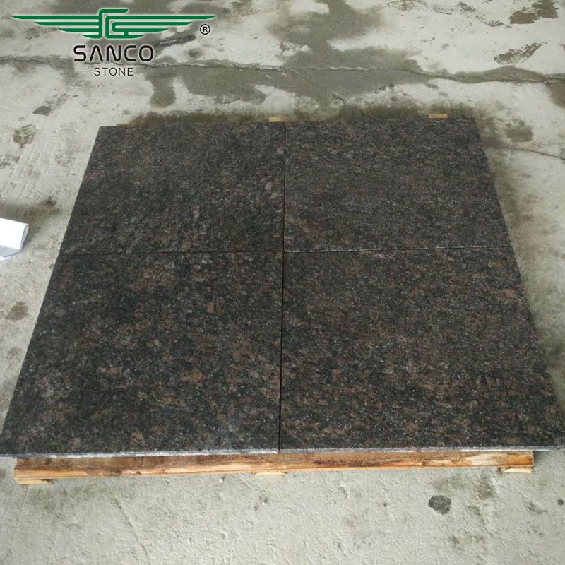 Dark Brown Granite Flamed Tiles