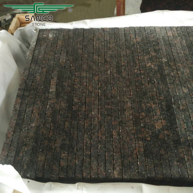 Dark Brown Granite Flamed Tiles