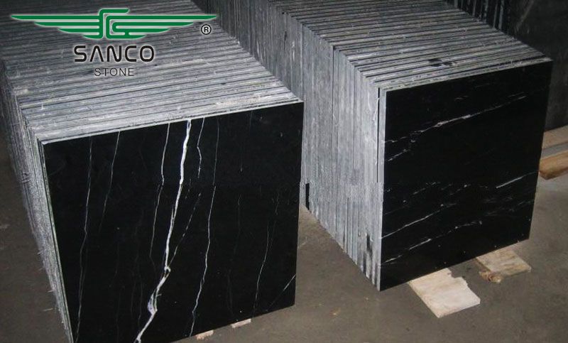 Negro Marquina Marble Tiles Polished