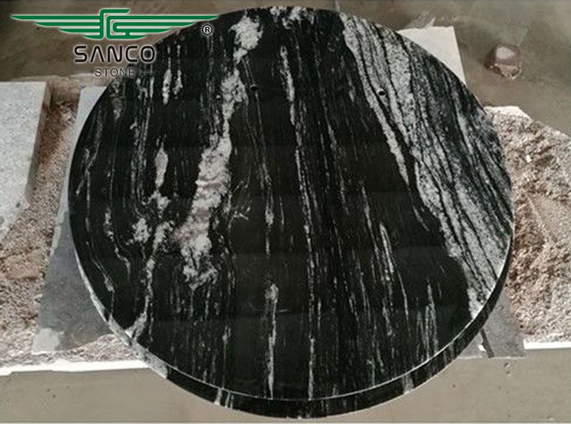 Fantasy Black Leathered Granite Coffee Table Tops