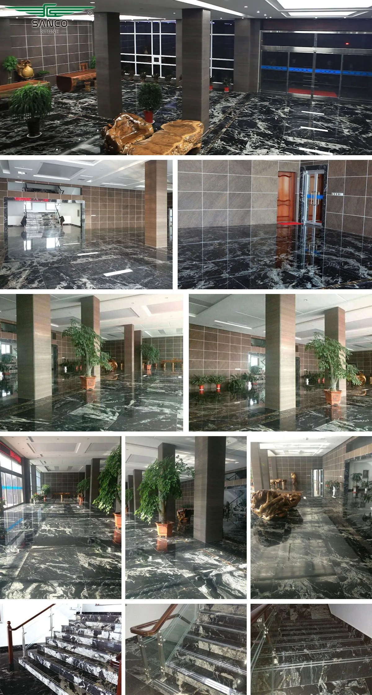 High End Atmospheric Interior Decoration, Fantasy Black Granite