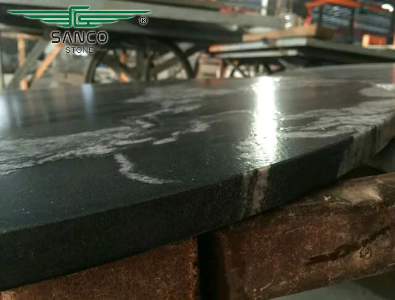 Fantasy Black Leathered Granite Coffee Table Tops