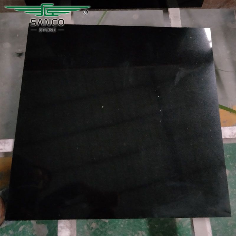 Jet Black Granite Polished Tiles