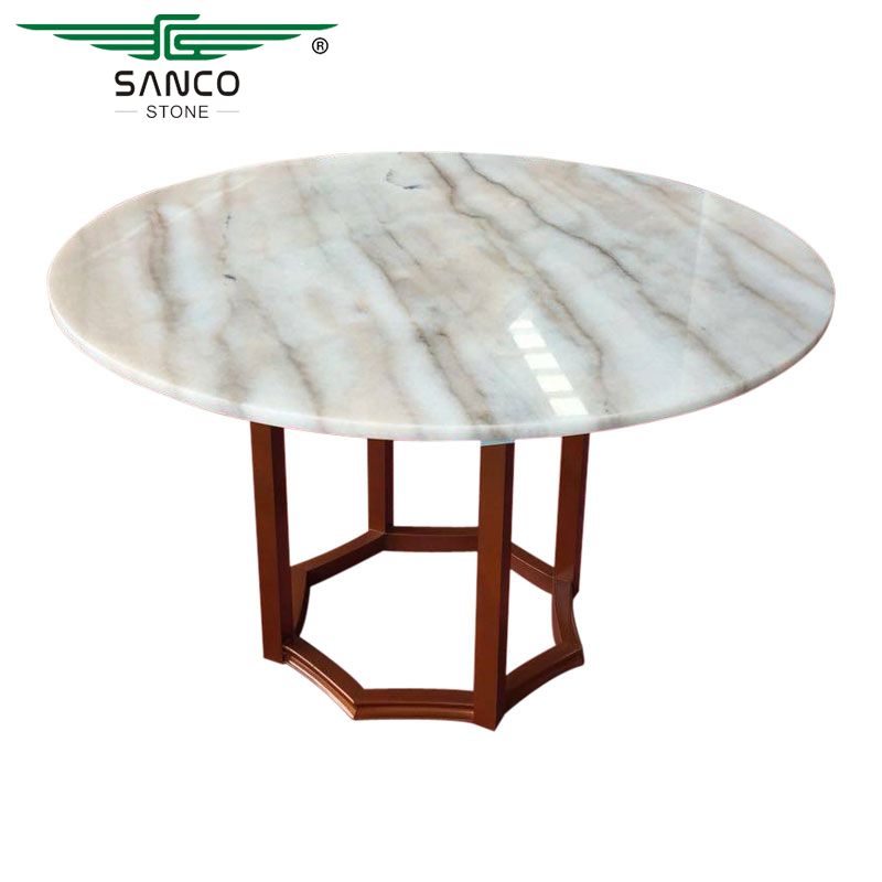 China Bianco Carrara White Round Marble Table