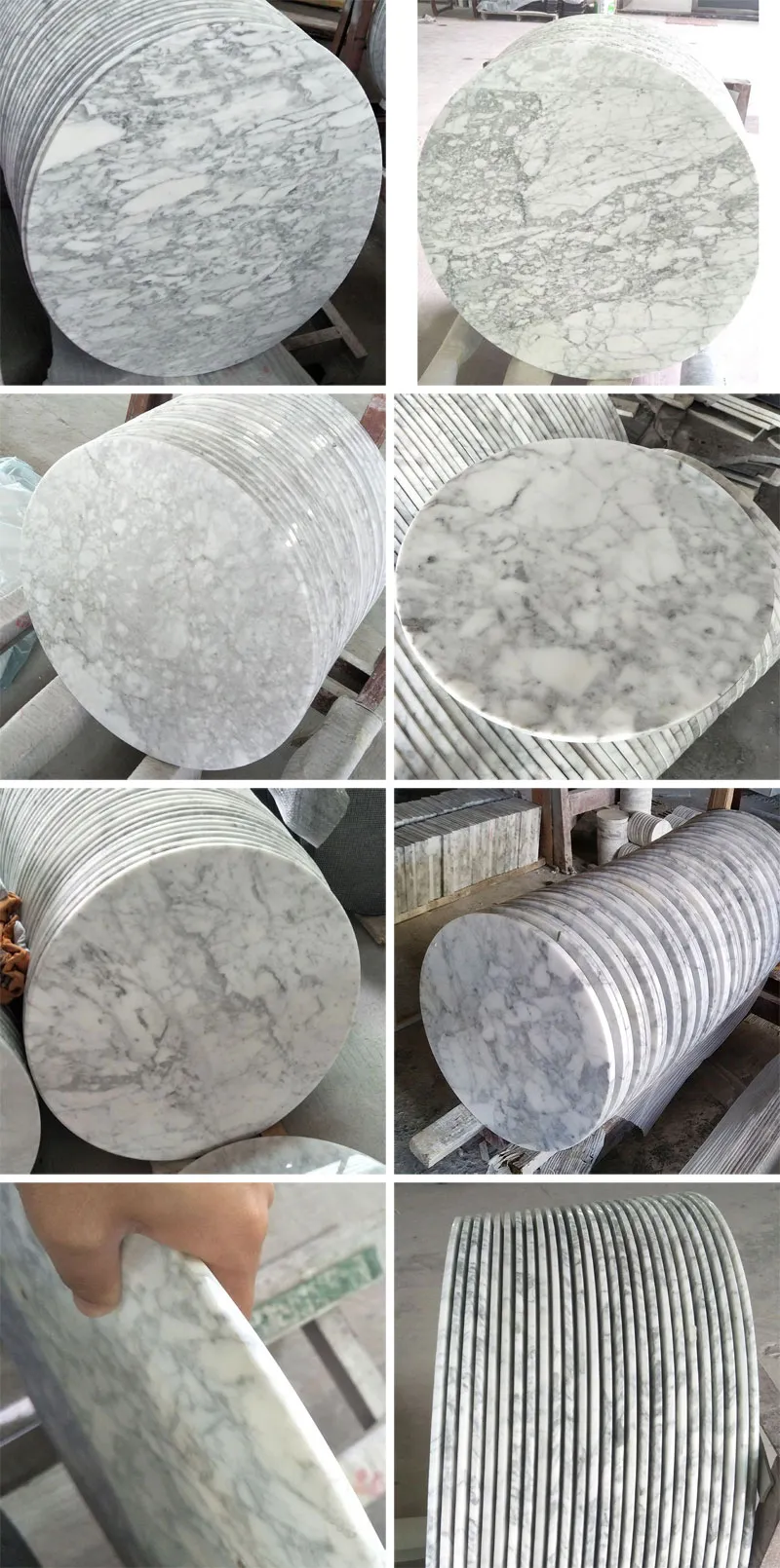 Bianco Carrara White Marble Coffee Table Top