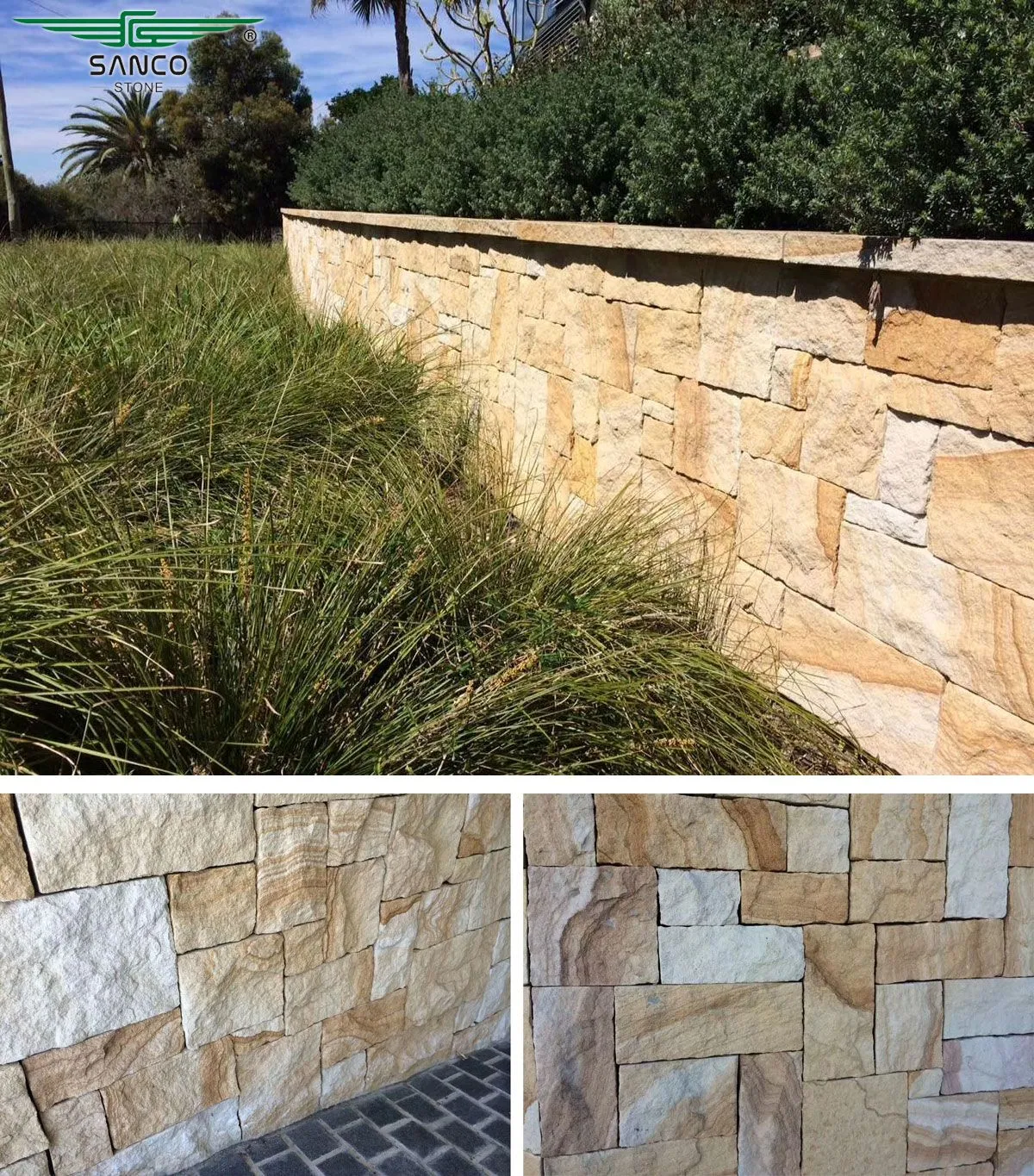 Beautiful Rainbow Sandstone Landscape Wall.