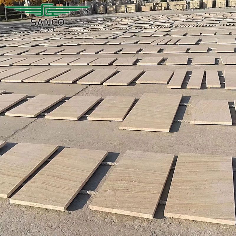 Beige Wood Sandstone Cladding Tiles