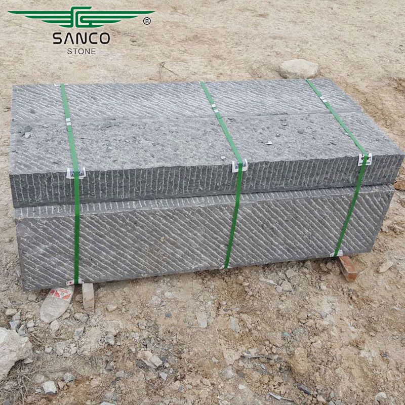 Rough Chiselled Bluestone Kerbstone or Step Blocks