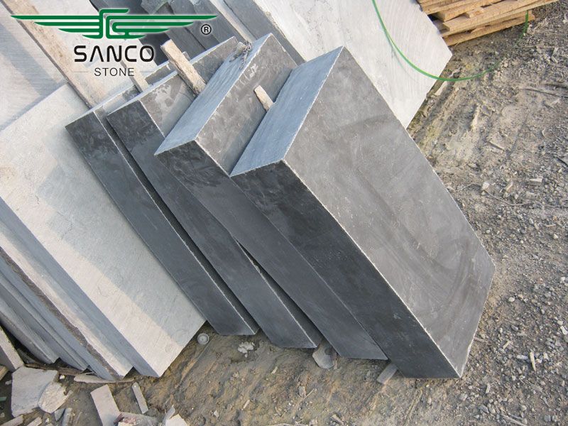 Custom Arc bluestone slab steps