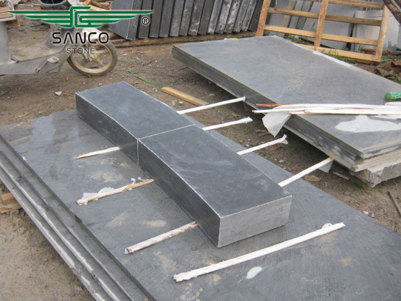 Custom Arc bluestone slab steps