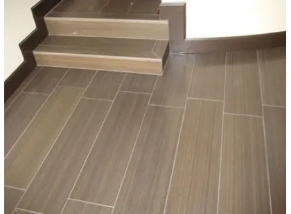 Application of Brown Wooden Sandstone Floor Tiles