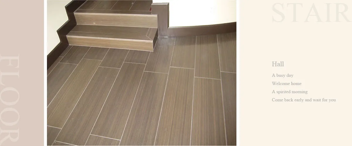 Application of Brown Wooden Sandstone Floor Tiles