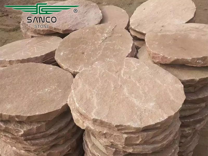 Reddish Brown Slate Stepping Stones for Sale