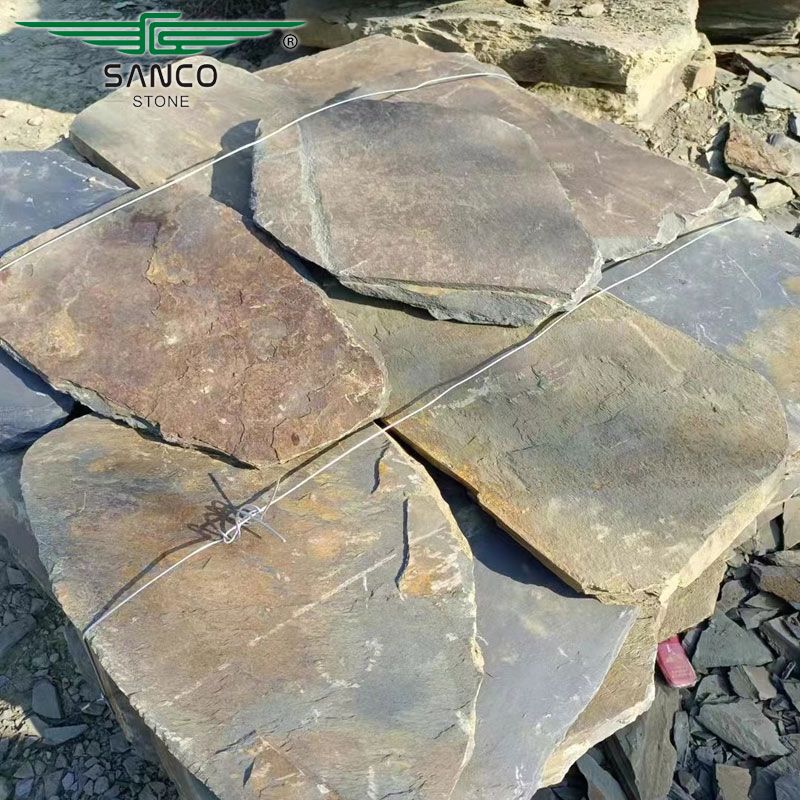 Random Shape Rusty Slate Stepping Stone Pavers