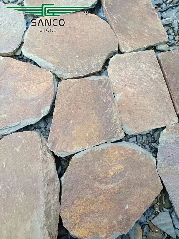 Random Shape Rusty Slate Stepping Stone Pavers