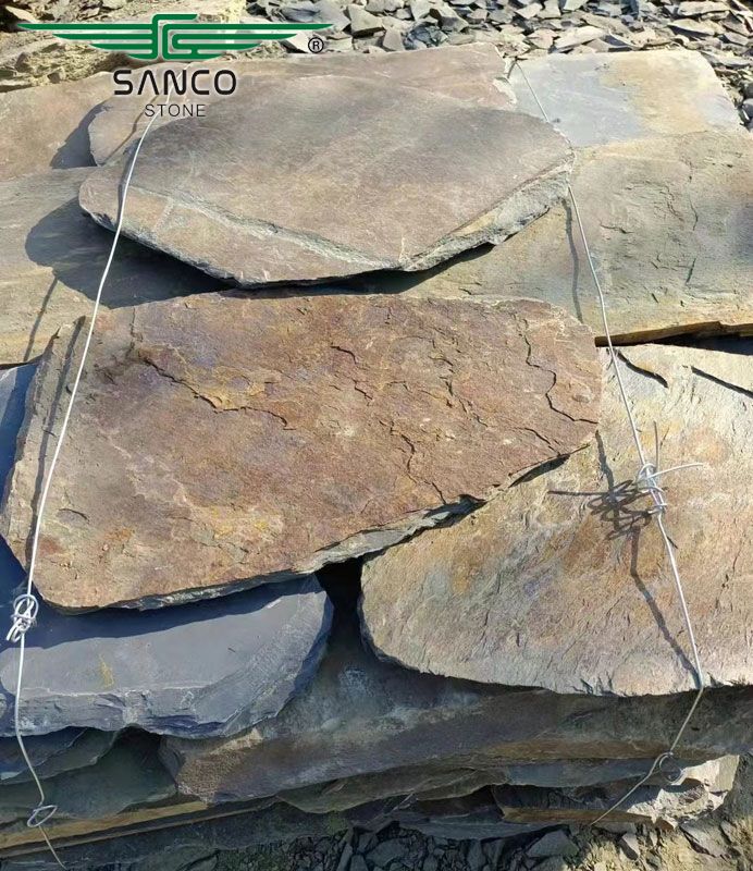 Random Shape Rusty Slate Stepping Stone Pavers