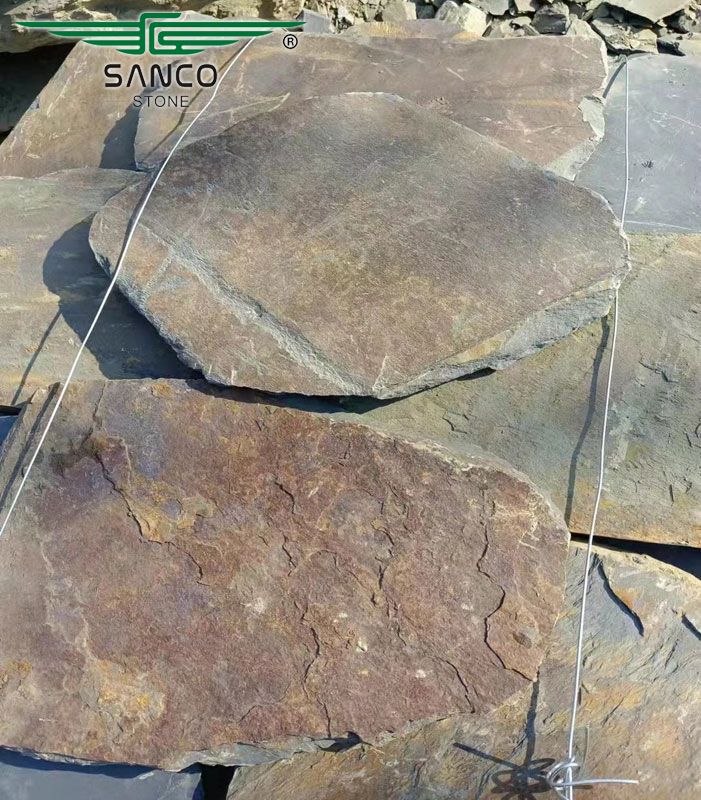 Random Shape Rusty Slate Stepping Stone Pavers