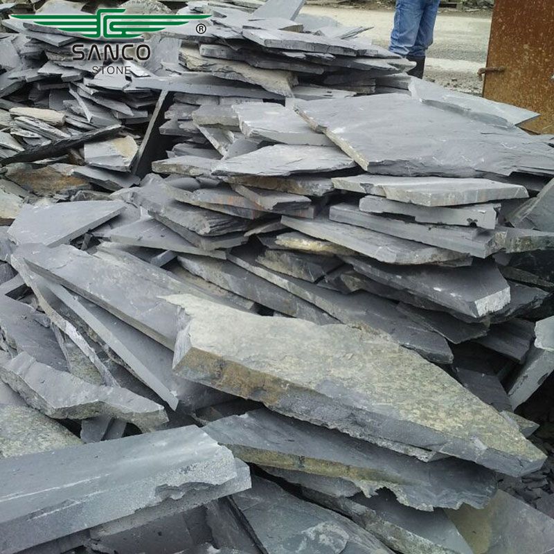 China Black Slate Flagstone Landscaping Stones