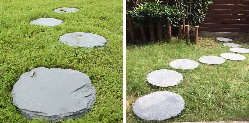 Black Slate Stepping Stones