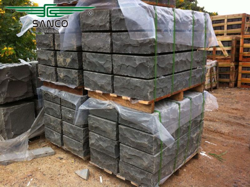 Natural Black Basalt Steps Blocks