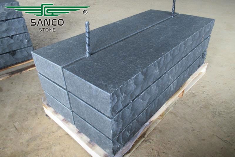 Black Basalt Retaining Wall Block Steps