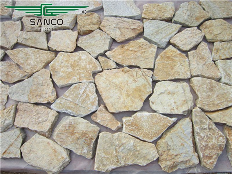 Yellow Quartzite Random Flagstones