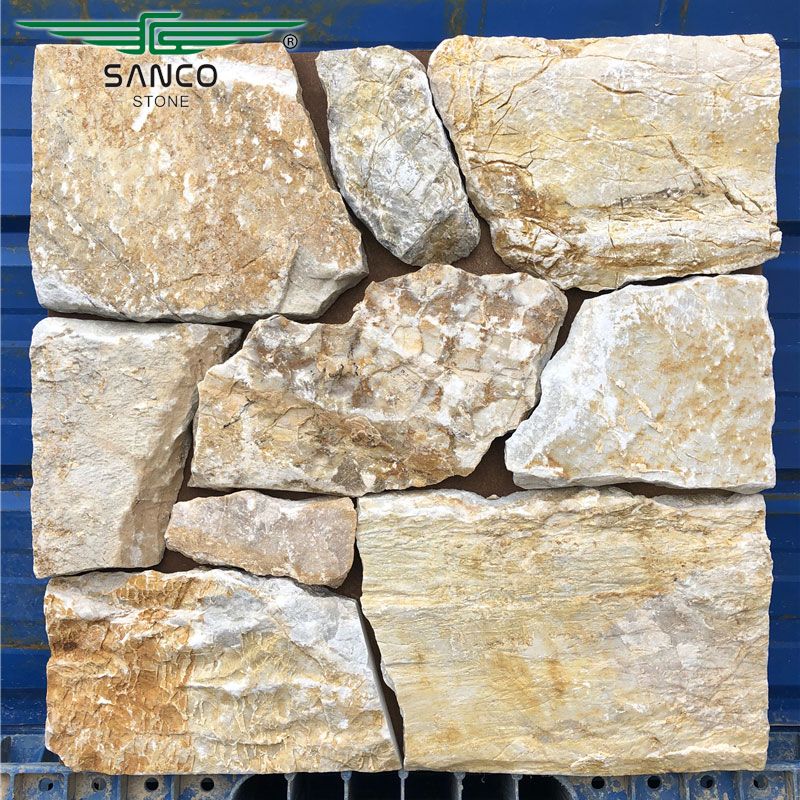 Yellow Quartzite Random Flagstones